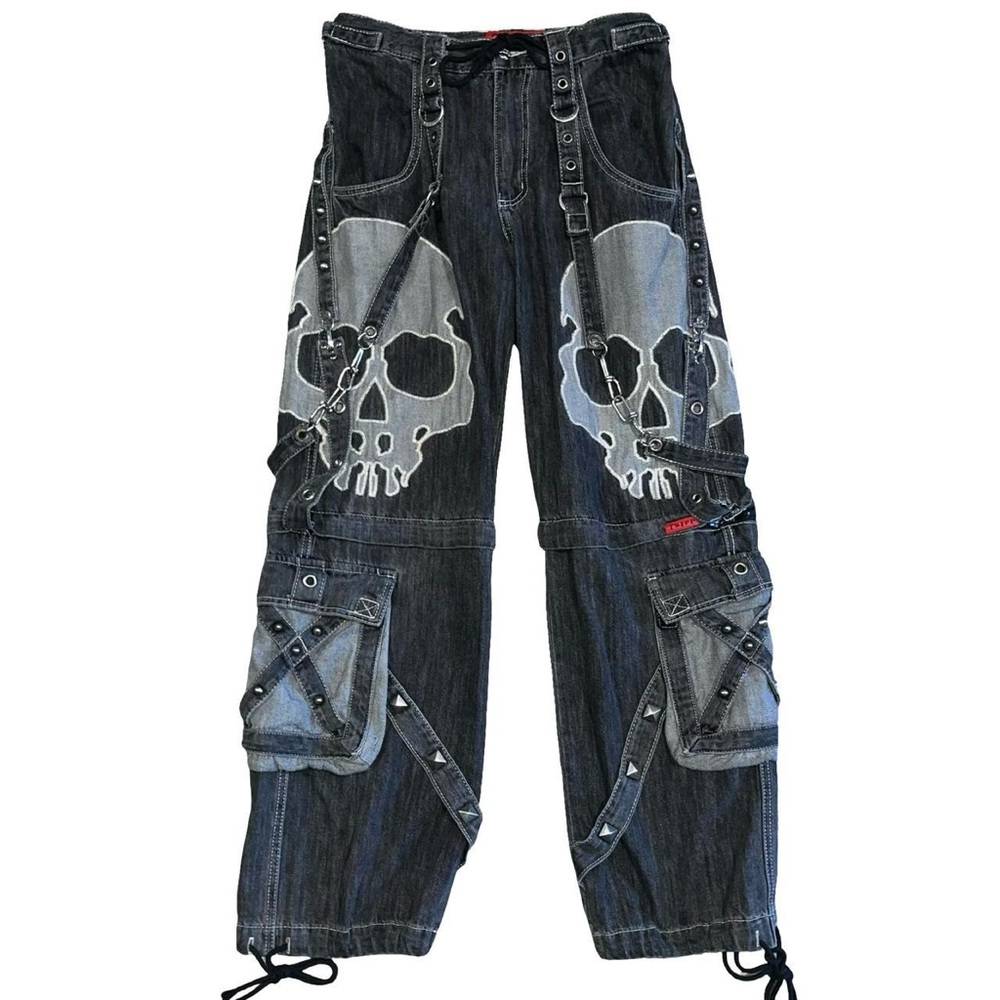 Tripp NYC black and grey cargo chain pants